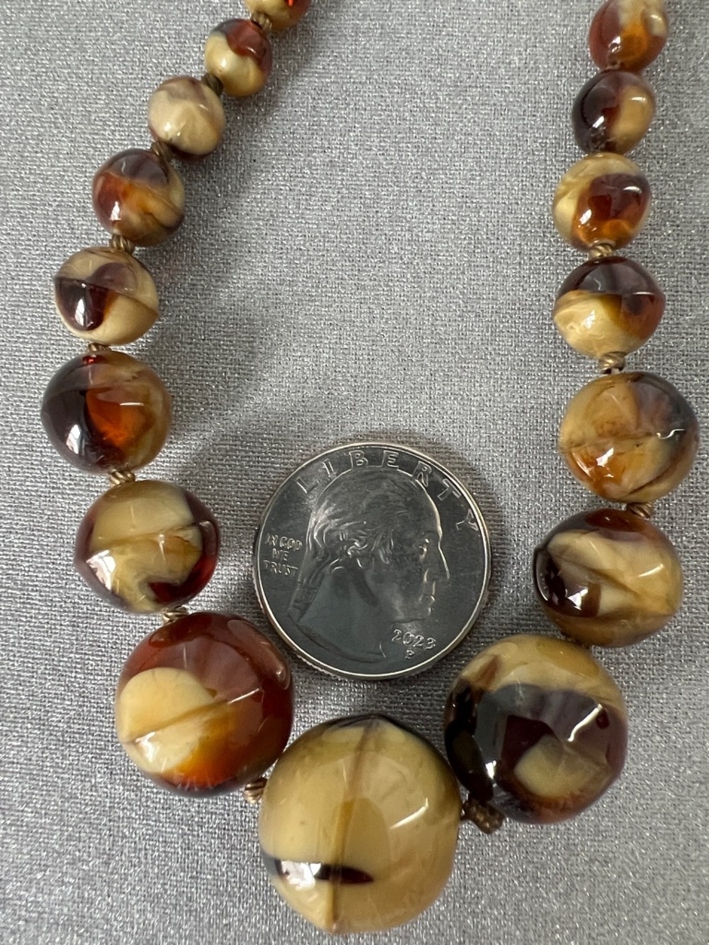 Brown Agate Bead 8.5” Necklace - Women Jewelry - Picture 9 of 12
